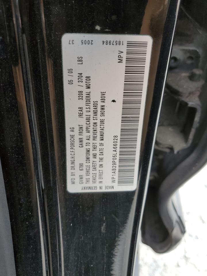 2005 Porsche Cayenne VIN WP1AB29P05LA66028 Copart auction photo, side damage thumbnail 13