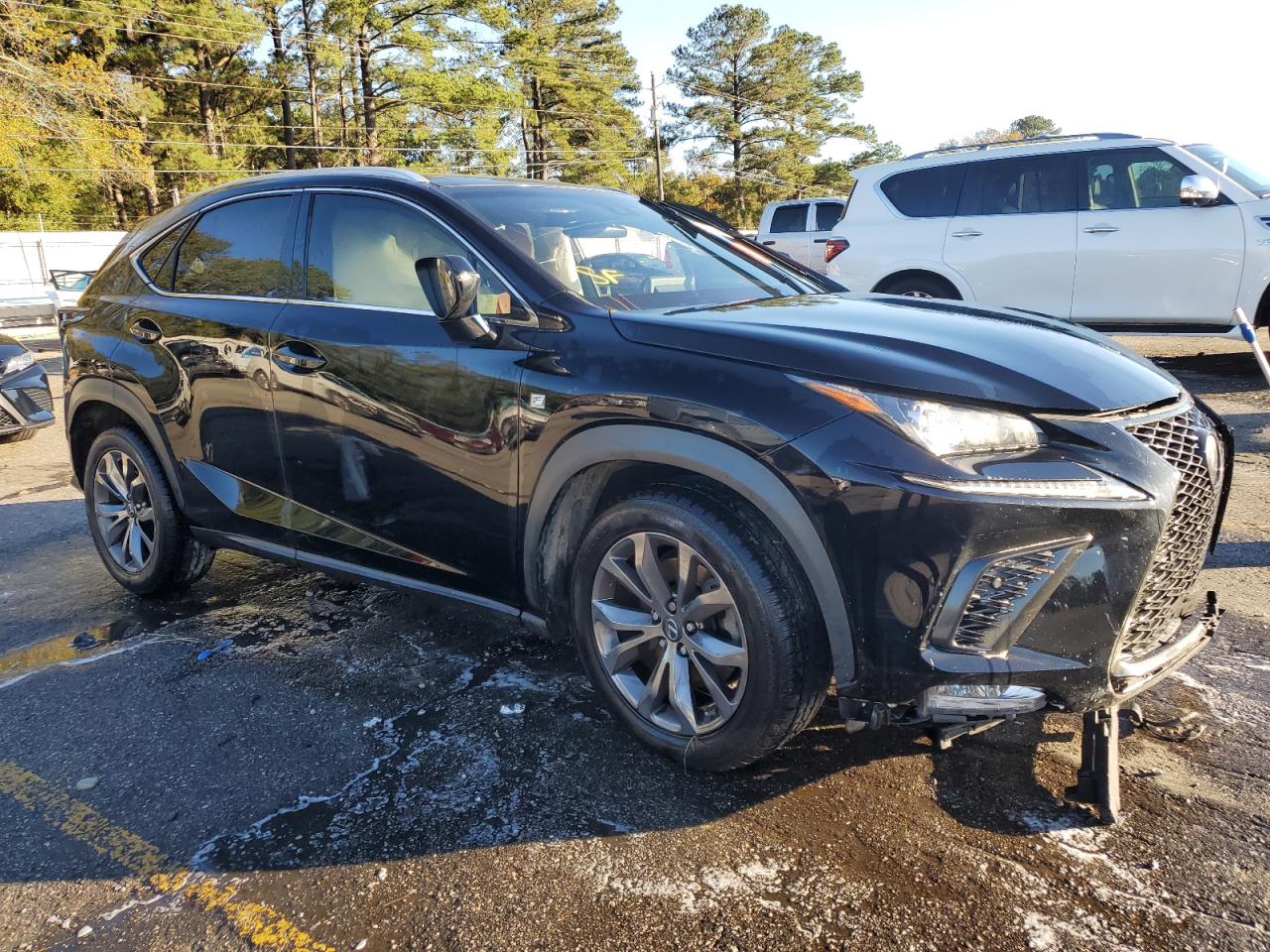 2019 Lexus NX VIN JTJYARBZ3K2150155 Copart auction photo, front end / side damage thumbnail 4