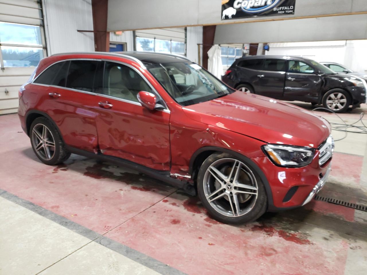 2020 Mercedes-Benz GLC VIN W1N0G8EB3LF845844 Copart auction photo, side damage thumbnail 4