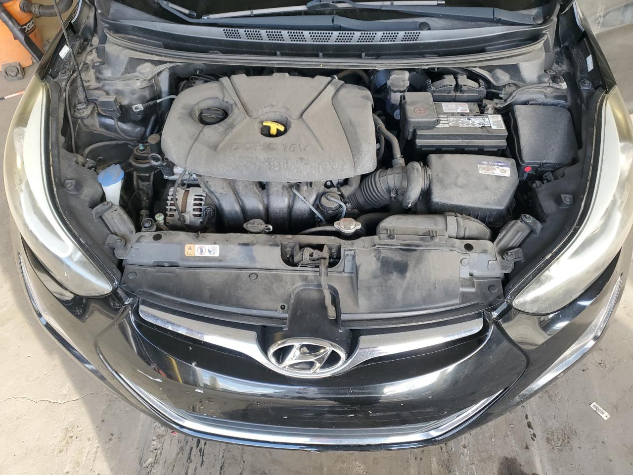 2016 Hyundai Elantra VIN KMHDH4AE0GU638419 Copart auction photo, side damage thumbnail 11