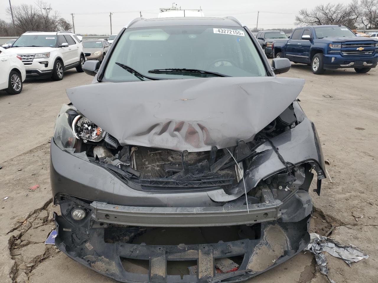 2014 Honda CR-V VIN 2HKRM3H72EH535212 Copart auction photo, front end / side damage thumbnail 5