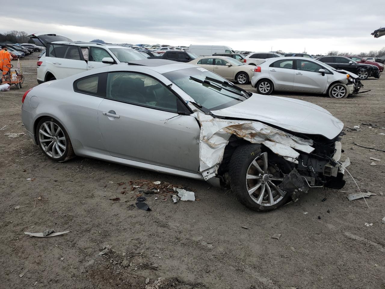 2009 Infiniti G VIN JNKCV64E09M605227 Copart auction photo, front end / side damage thumbnail 4