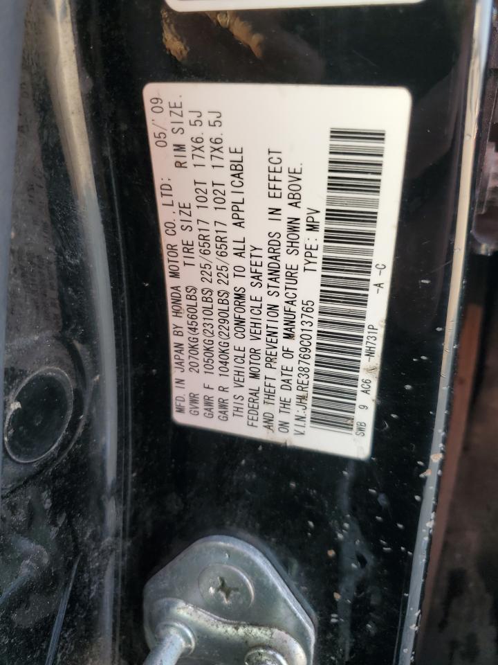 2009 Honda CR-V VIN JHLRE38769C013765 Copart auction photo, front end damage thumbnail 13