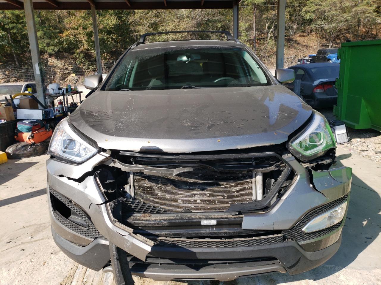 2015 Hyundai Santa Fe VIN 5XYZU3LB6FG297319 Copart auction photo, front end damage thumbnail 5