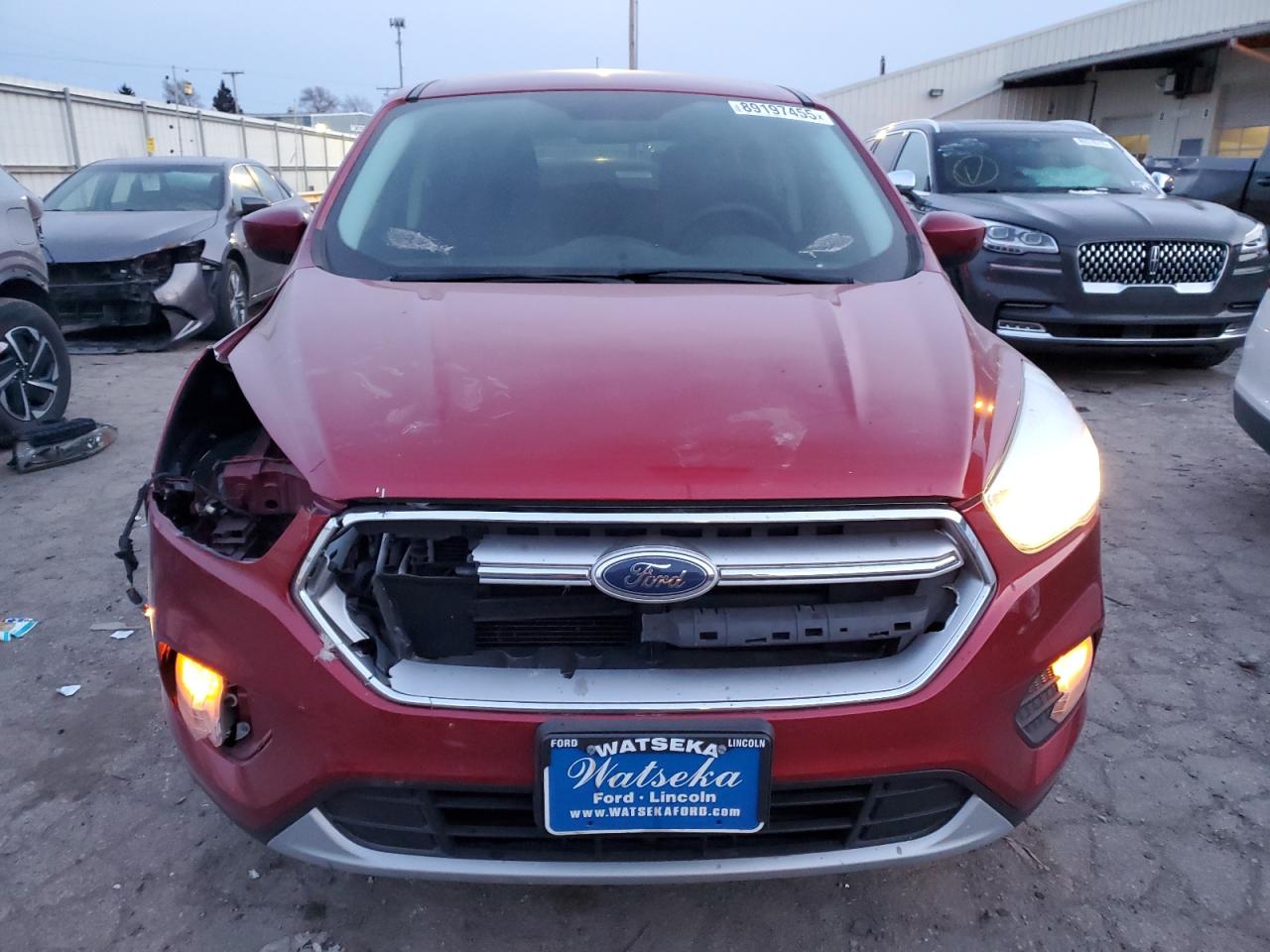 2017 Ford Escape VIN 1FMCU9GD1HUC77223 Copart auction photo, front end damage thumbnail 5