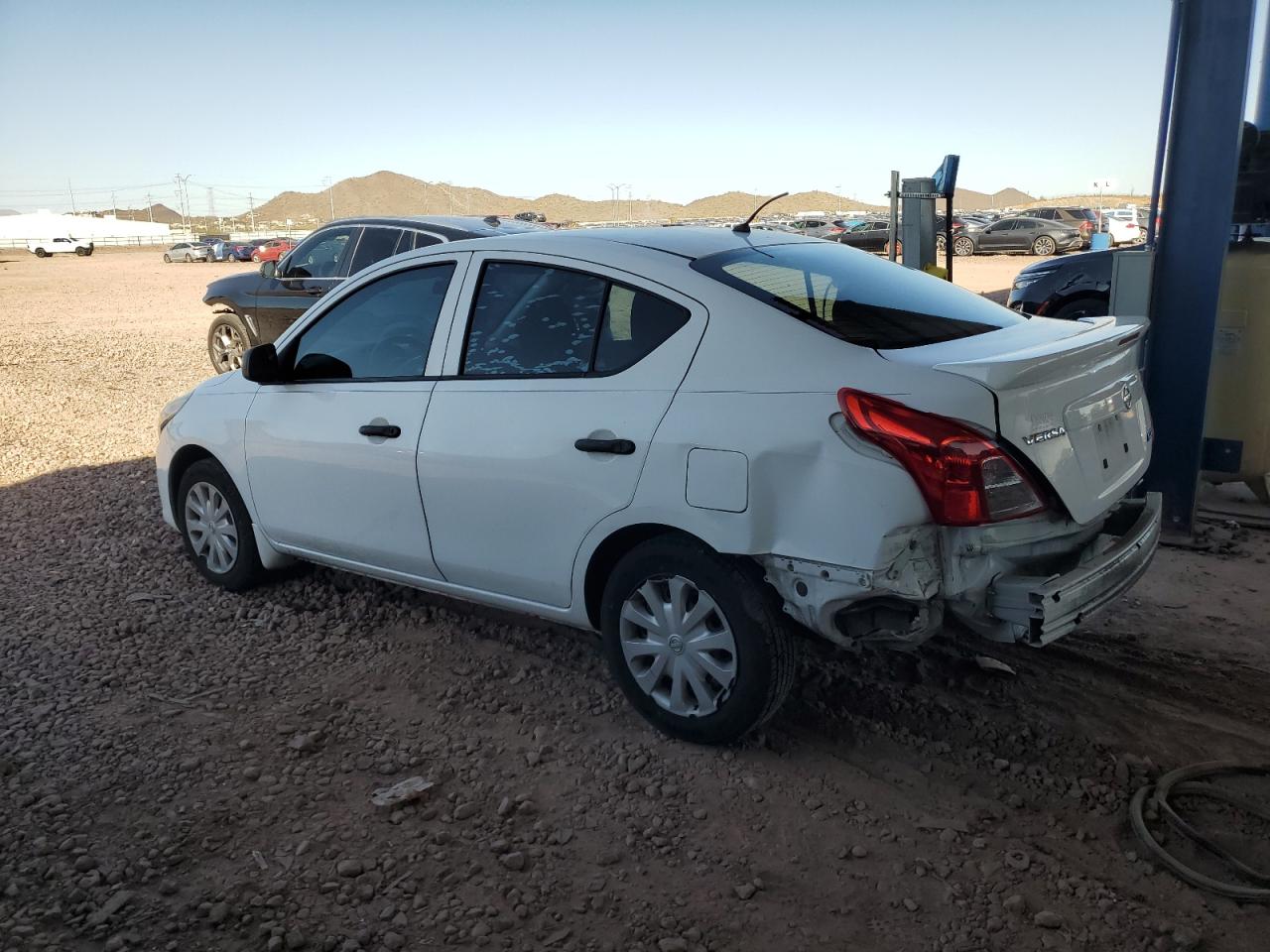 2015 Nissan Versa VIN 3N1CN7AP7FL807875 Copart auction photo, rear end / side damage thumbnail 2