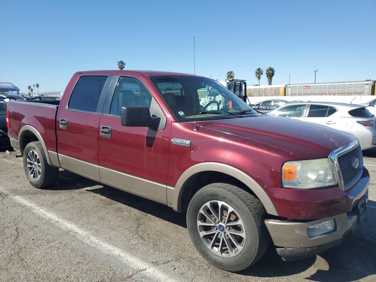 2005 Ford F-150 VIN 1FTPW12585KF13245 Copart auction photo, rear end damage thumbnail 4
