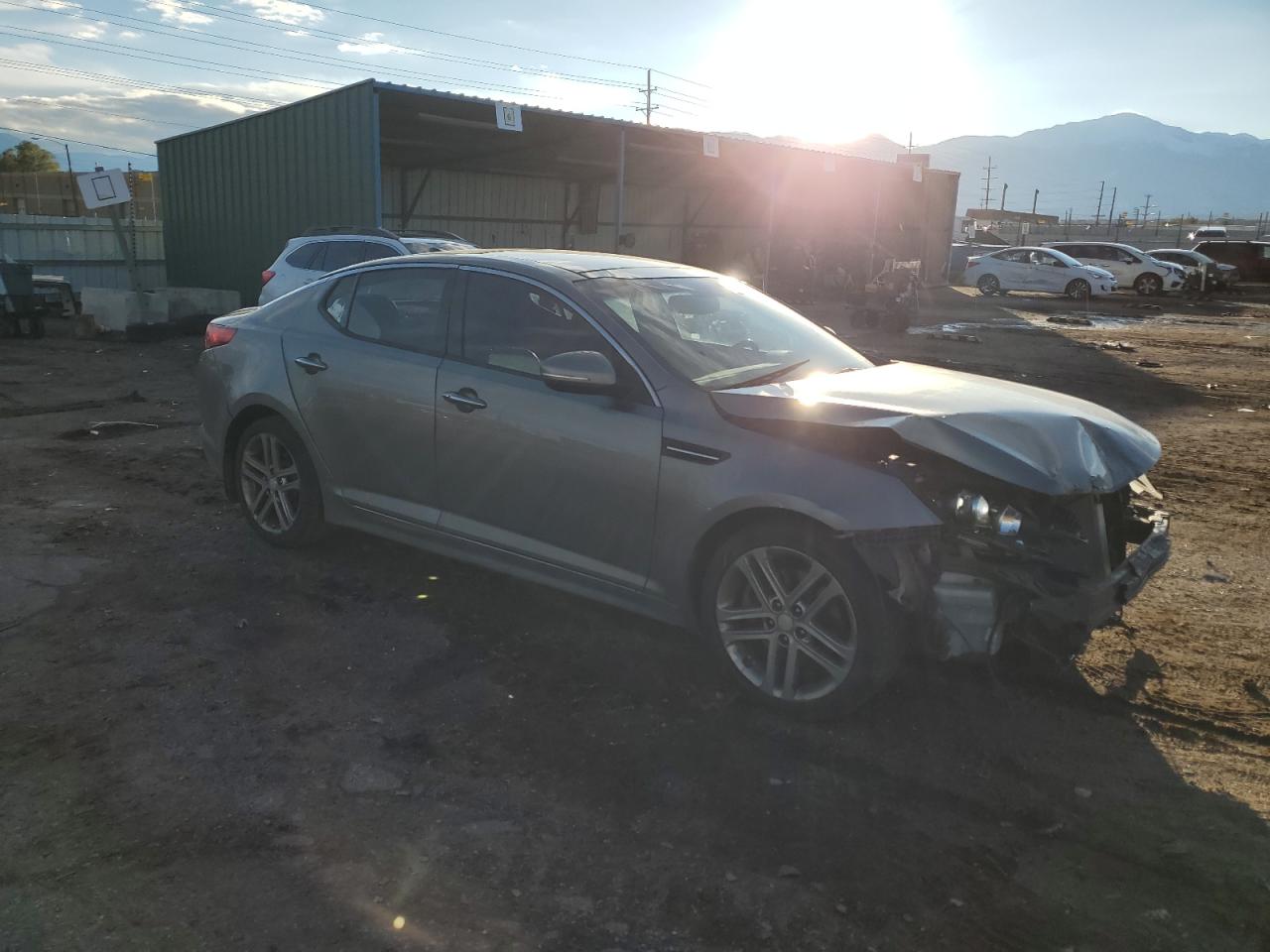 2013 KIA Optima VIN 5XXGR4A62DG235566 Copart auction photo, front end damage thumbnail 4