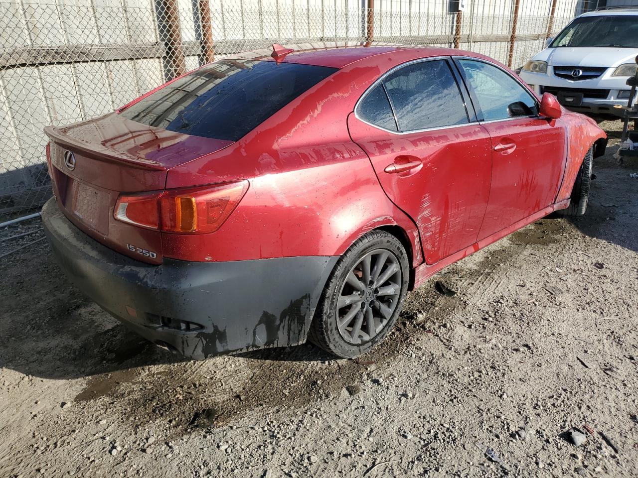 2009 Lexus IS VIN JTHBK262995106789 Copart auction photo, front end / rear end damage thumbnail 3