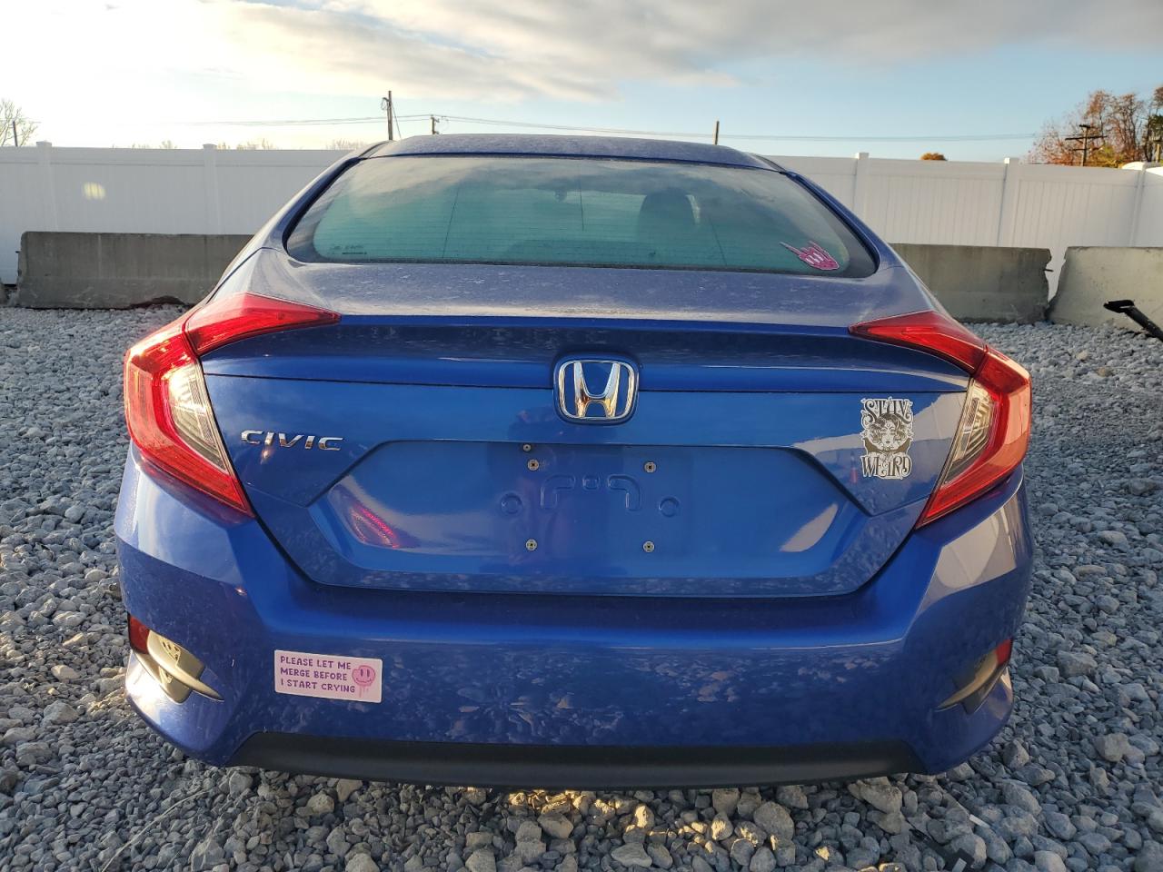 2017 Honda Civic VIN 2HGFC2F50HH528811 Copart auction photo, side / rear end damage thumbnail 6