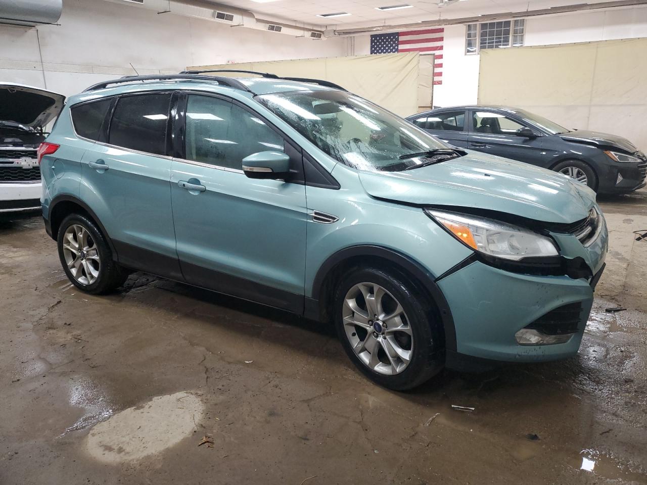 2013 Ford Escape VIN 1FMCU9H90DUB54291 Copart auction photo, front end / side damage thumbnail 4