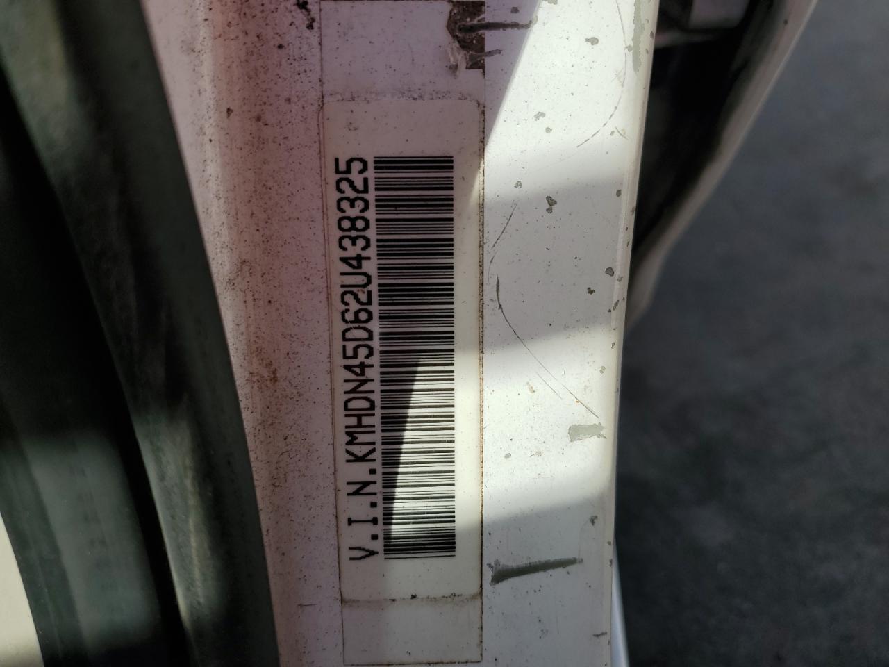 2002 Hyundai Elantra VIN KMHDN45D62U438325 Copart auction photo, rear end damage thumbnail 12