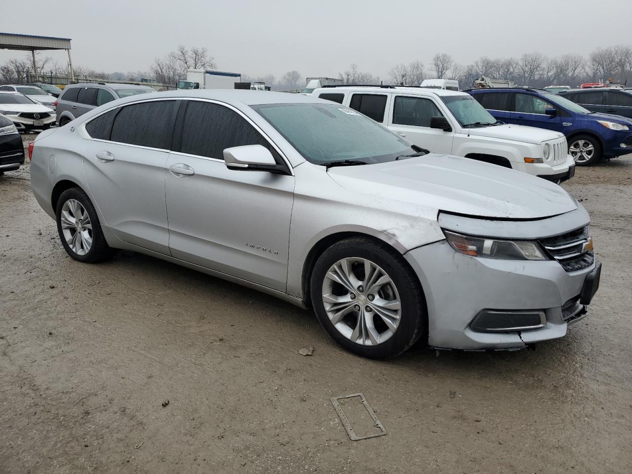 2014 Chevrolet Impala VIN 2G1125S37E9105157 Copart auction photo, front end / side damage thumbnail 4