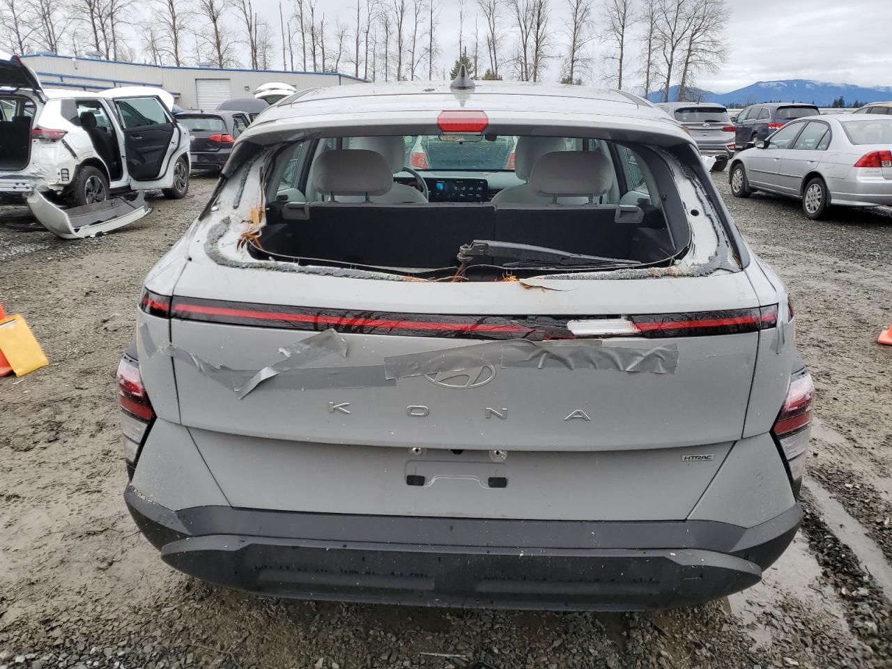 2024 Hyundai Kona VIN KM8HACABXRU164617 Copart auction photo, rear end damage thumbnail 6