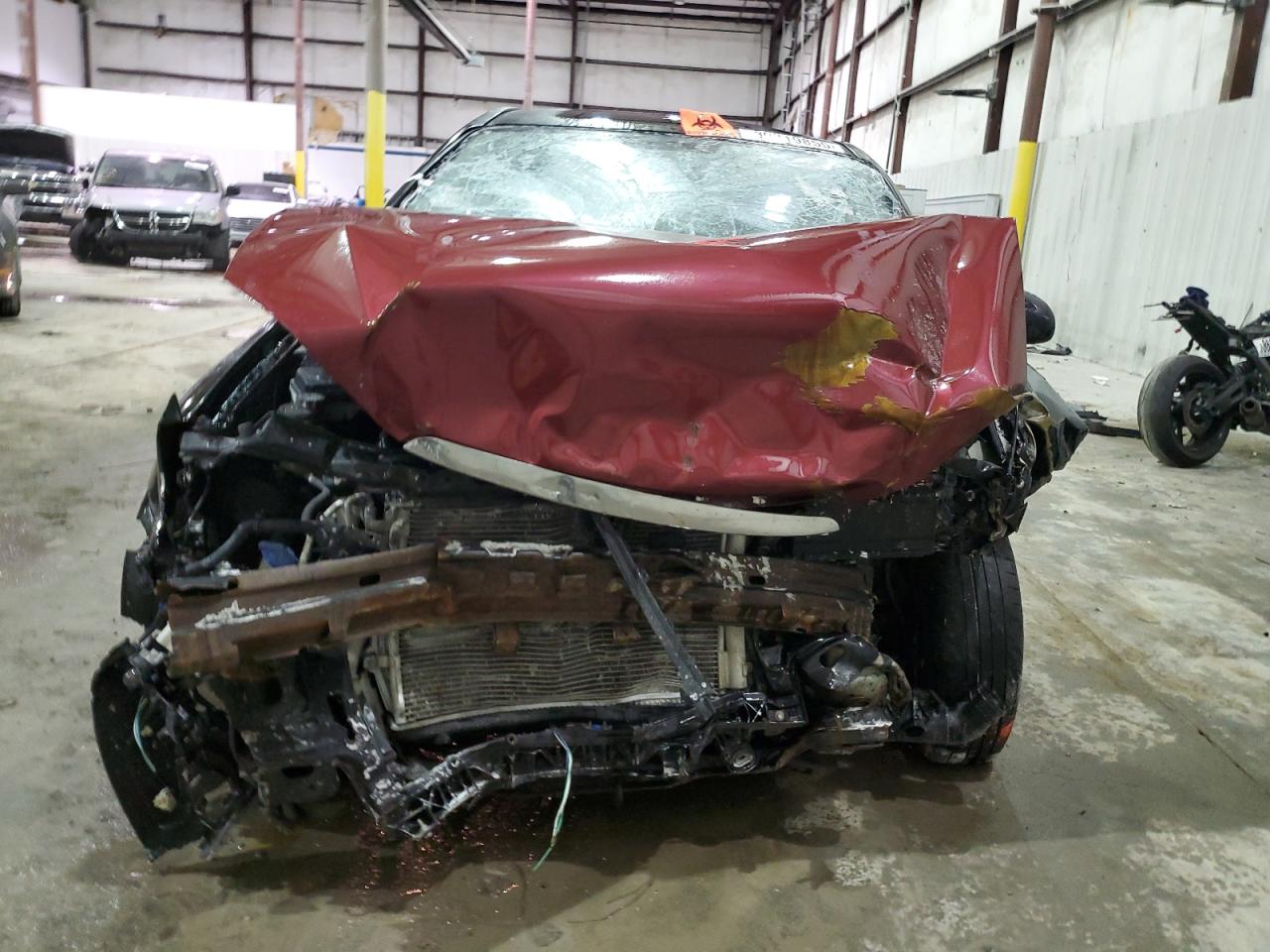 2009 KIA Spectra VIN KNAFE221295625557 Copart auction photo, front end damage thumbnail 5