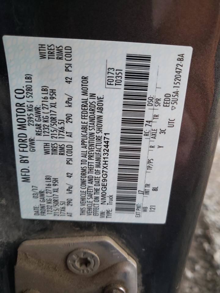 2017 Ford Transit VIN NM0GE9G7XH1324471 Copart auction photo, front end / rear end damage thumbnail 16