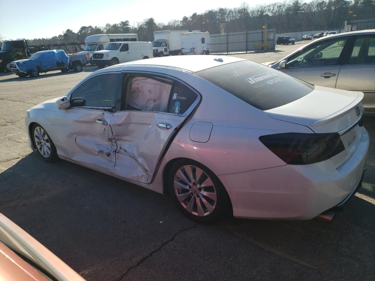 2013 Honda Accord VIN 1HGCR3F81DA001533 Copart auction photo, side damage thumbnail 2