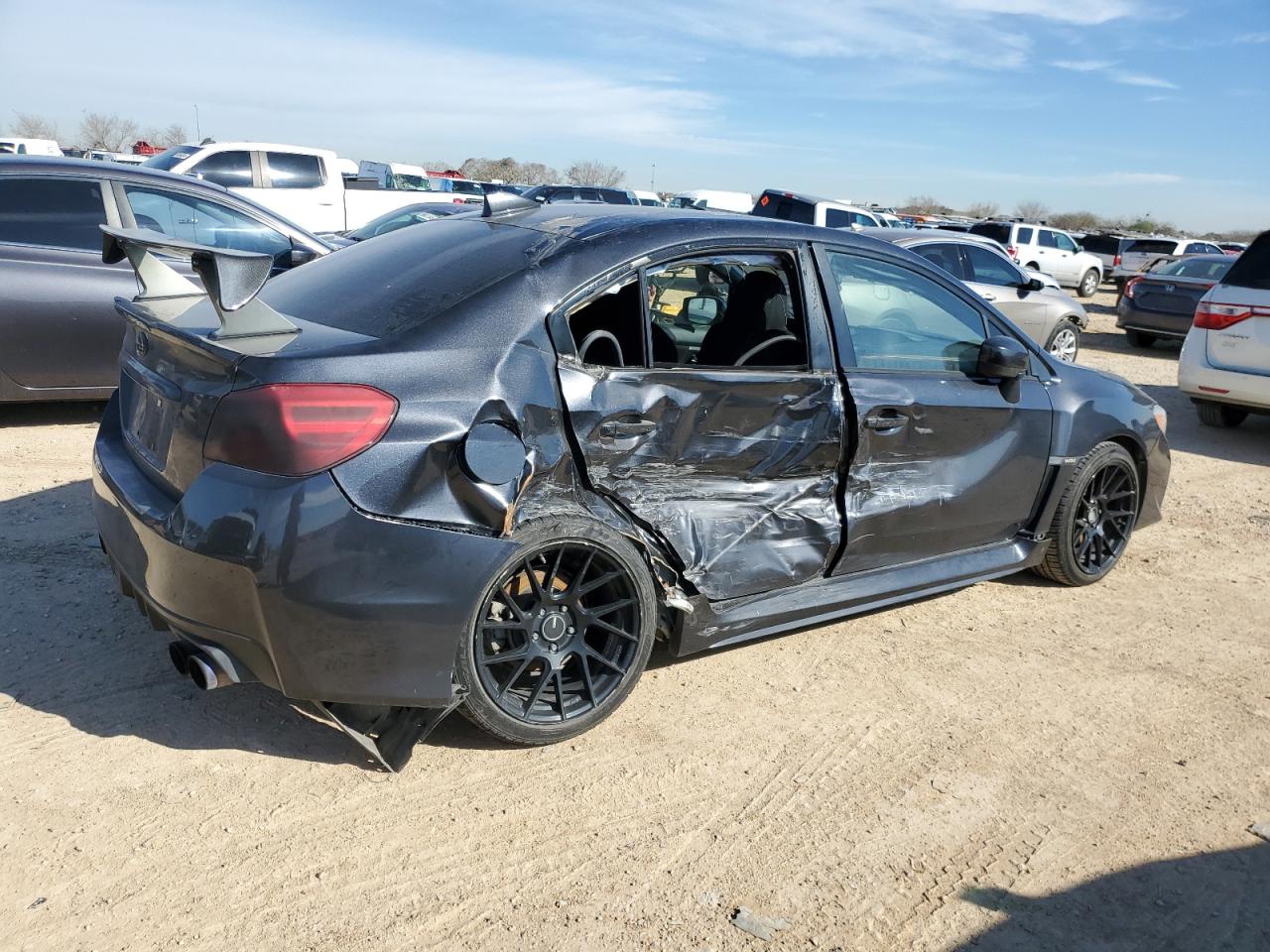 2015 Subaru WRX VIN JF1VA1D64F9832832 Copart auction photo, side damage thumbnail 3