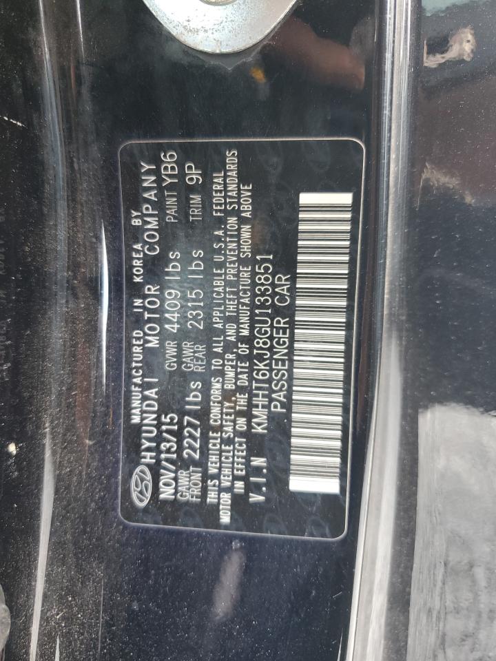 2016 Hyundai Genesis VIN KMHHT6KJ8GU133851 Copart auction photo, front end damage thumbnail 13