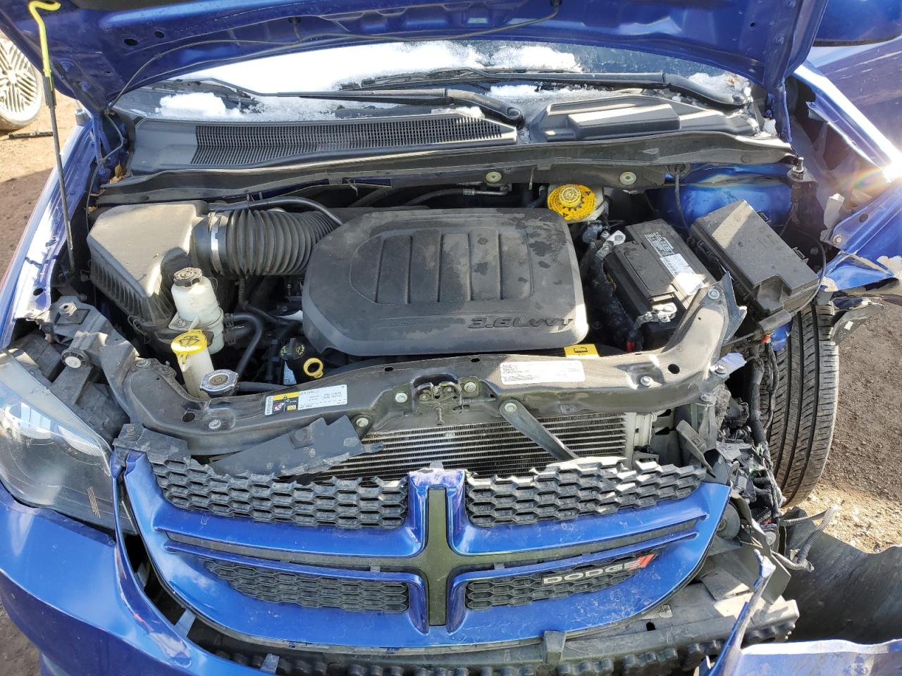 2019 Dodge Caravan VIN 2C4RDGEGXKR621250 Copart auction photo, front end damage thumbnail 12