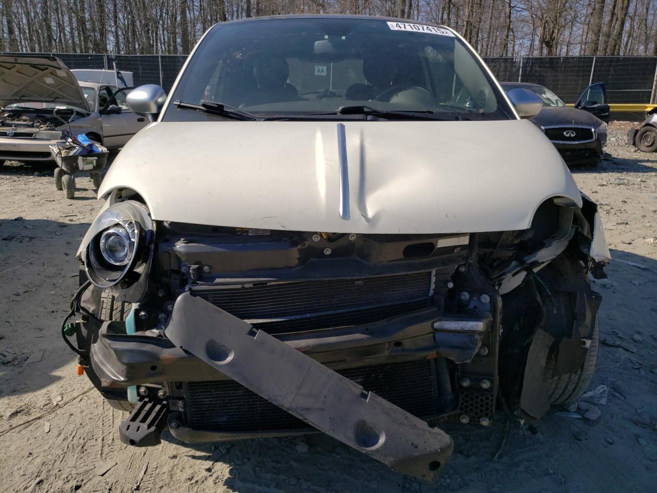 2013 Fiat 500 VIN 3C3CFFCR8DT718398 Copart auction photo, front end damage thumbnail 5