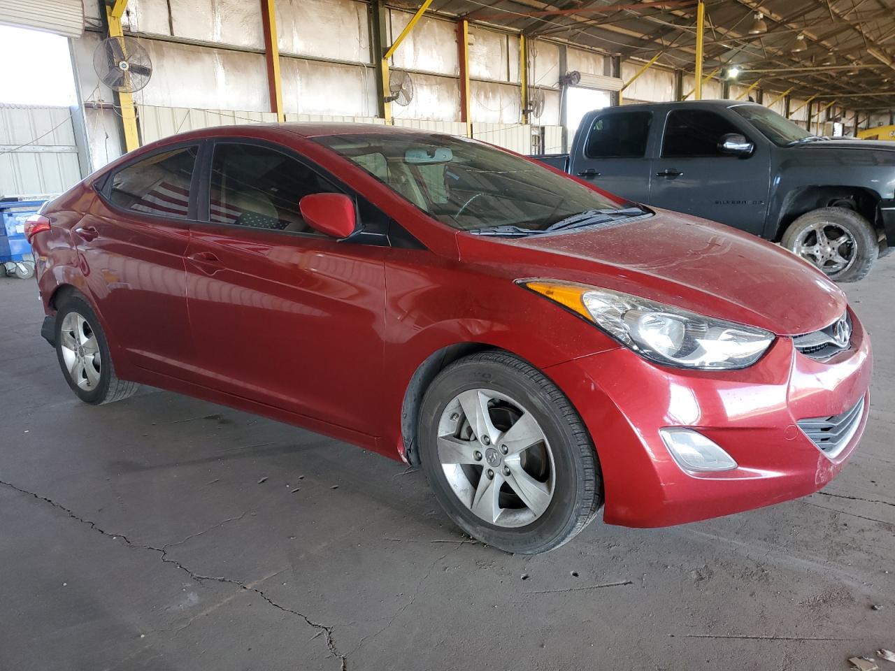 2012 Hyundai Elantra VIN KMHDH4AE5CU187823 Copart auction photo, rear end / side damage thumbnail 4