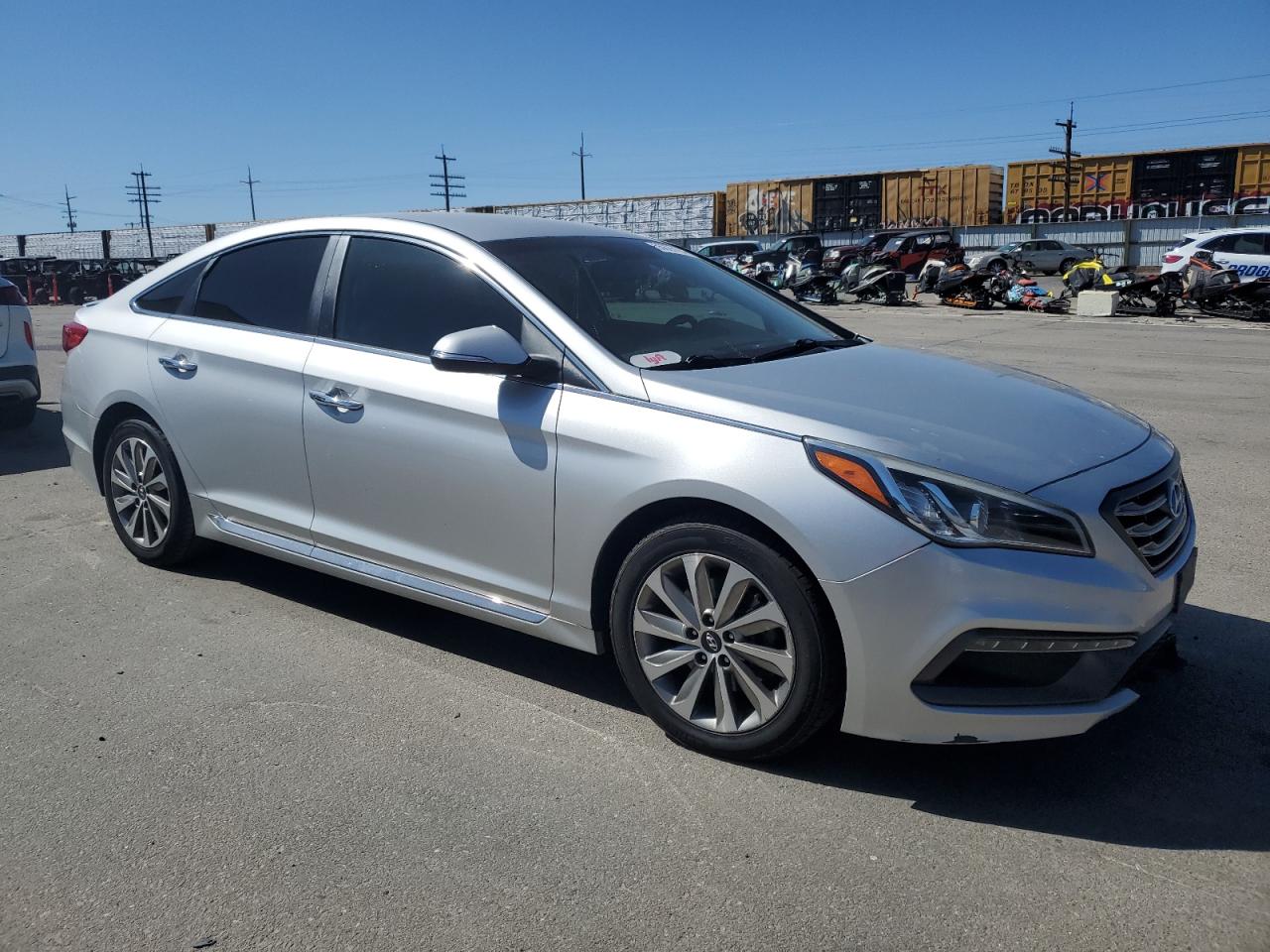2015 Hyundai Sonata VIN 5NPE34AF9FH048132 Copart auction photo, mechanical damage thumbnail 4