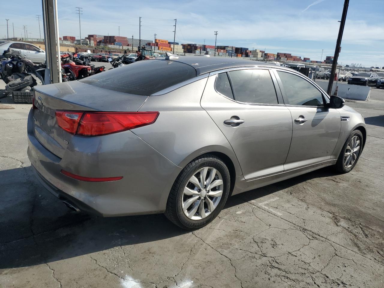 2014 KIA Optima VIN 5XXGM4A71EG351088 Copart auction photo, vandalism / stripped damage thumbnail 3