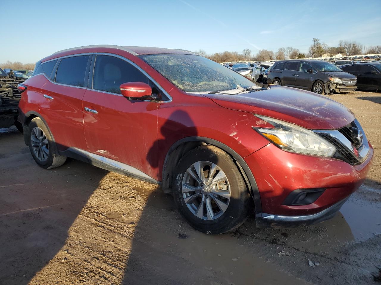 2015 Nissan Murano VIN 5N1AZ2MG6FN249357 Copart auction photo, side / front end damage thumbnail 4