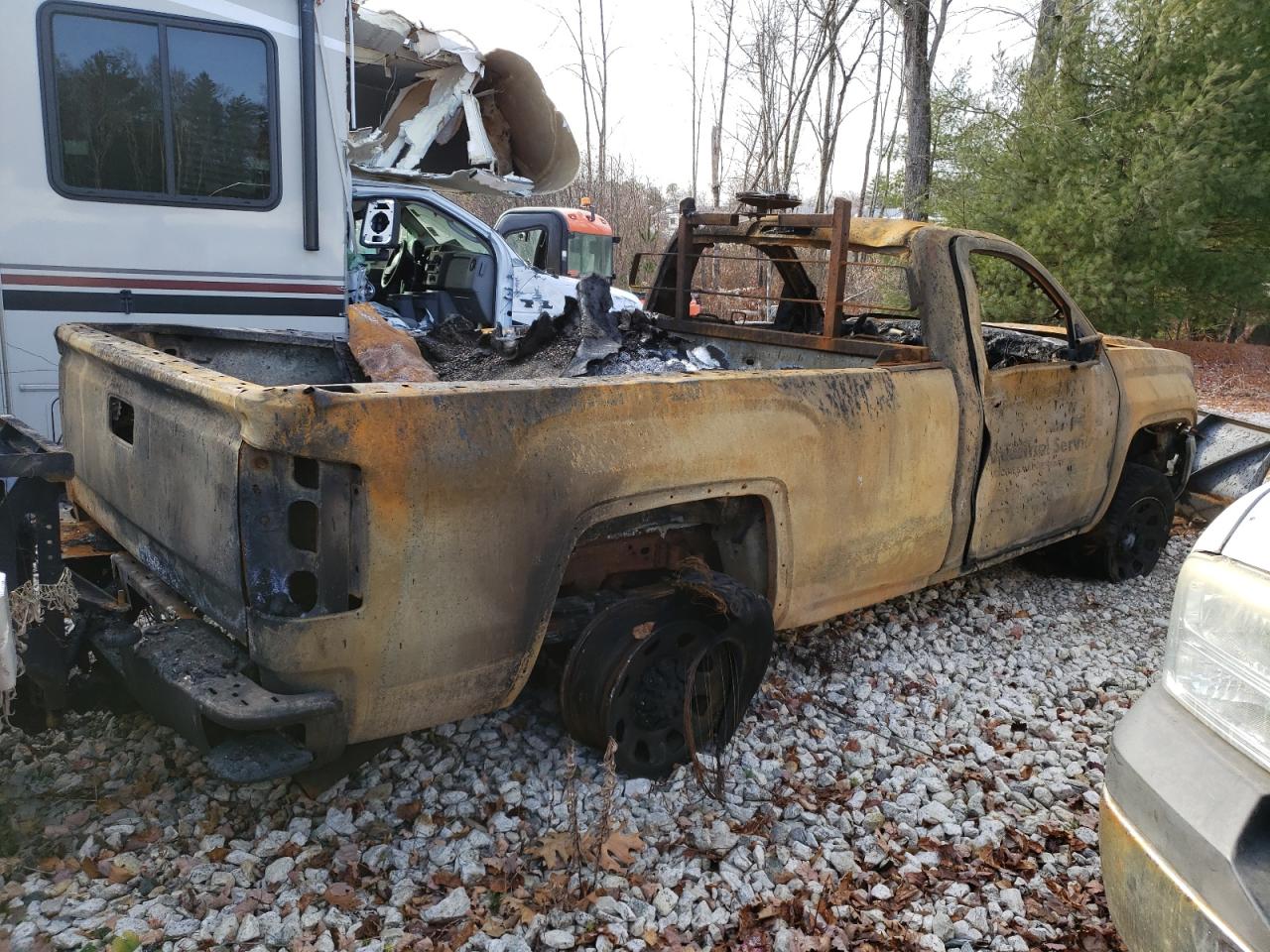 2016 GMC Sierra VIN 1GT02VEG9GZ112170 Copart auction photo, burn / burn - engine damage thumbnail 3
