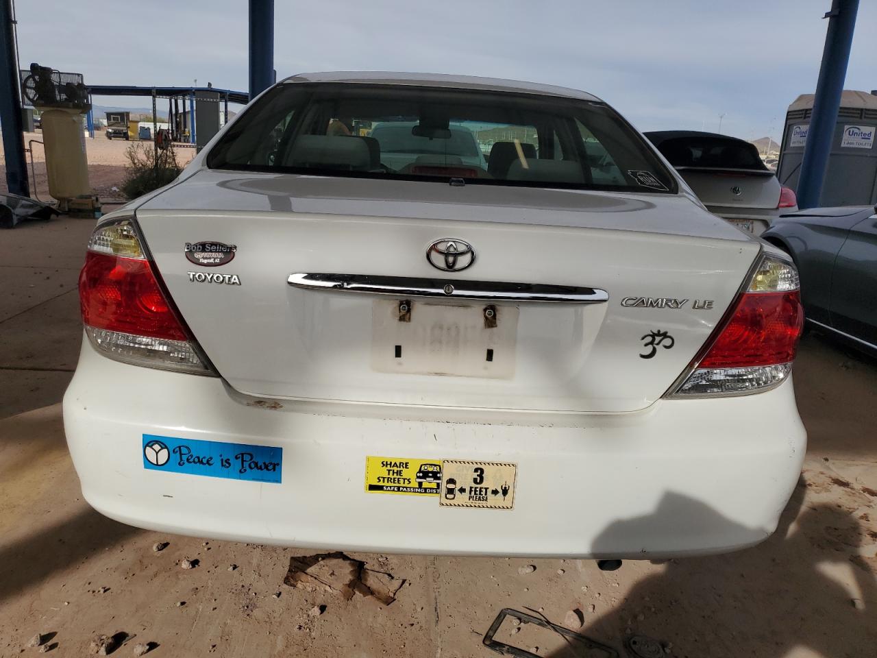 2006 Toyota Camry VIN 4T1BE32K46U695686 Copart auction photo, rear end / side damage thumbnail 6