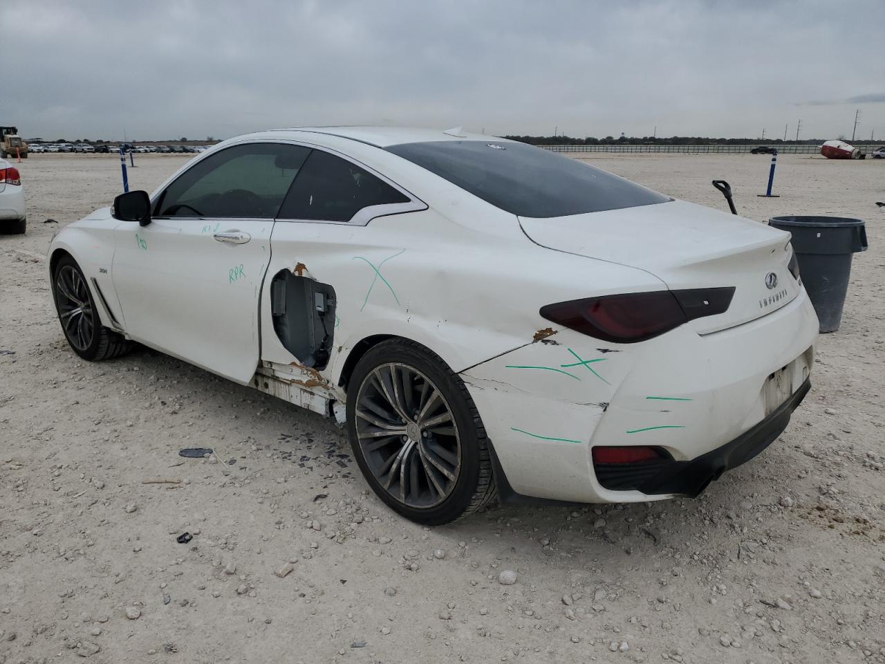 2018 Infiniti Q60 VIN JN1EV7EK3JM341934 Copart auction photo, side / rear end damage thumbnail 2