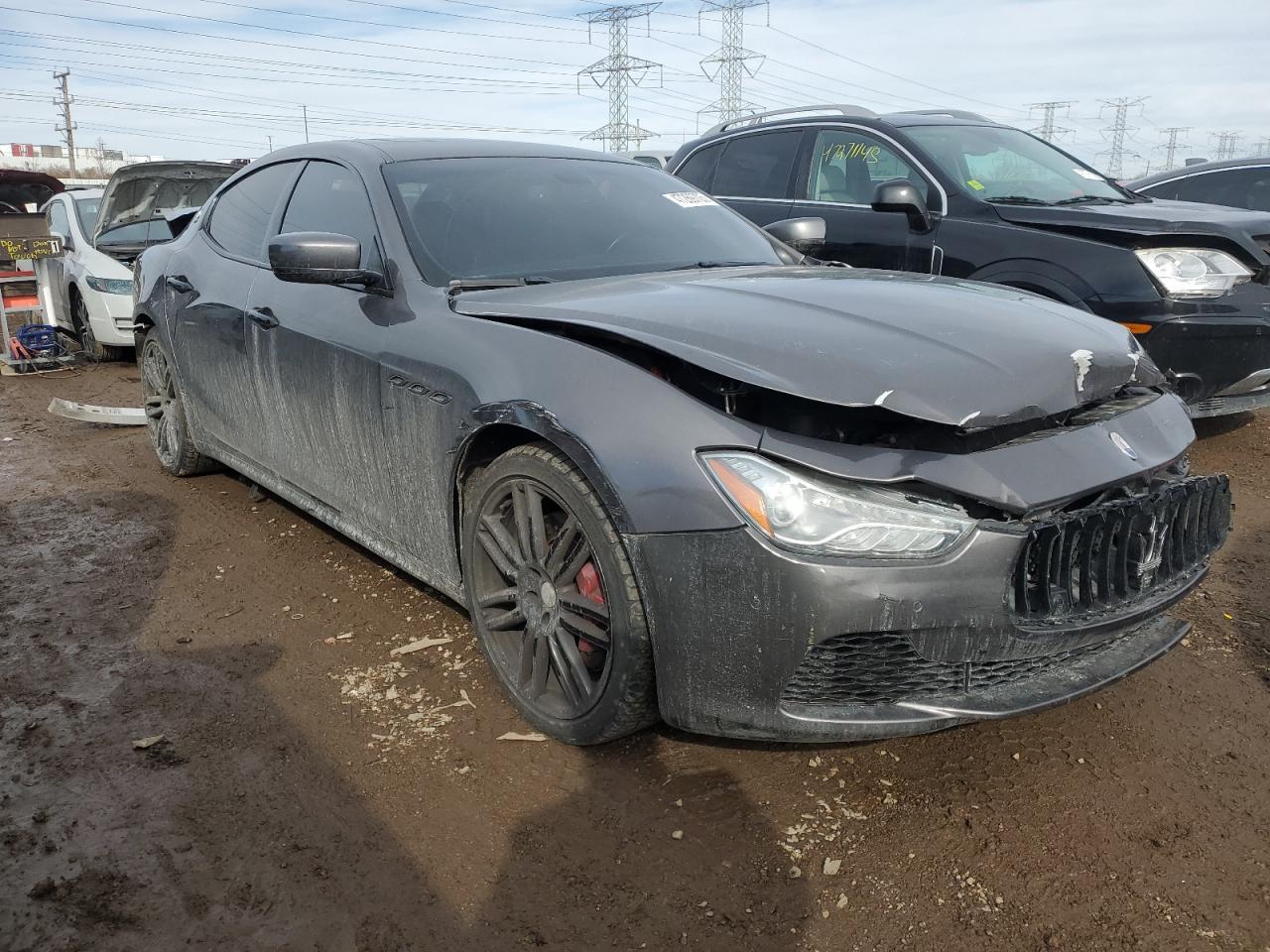 2015 Maserati Ghibli VIN ZAM57RTA2F1132069 Copart auction photo, front end / rear end damage thumbnail 4