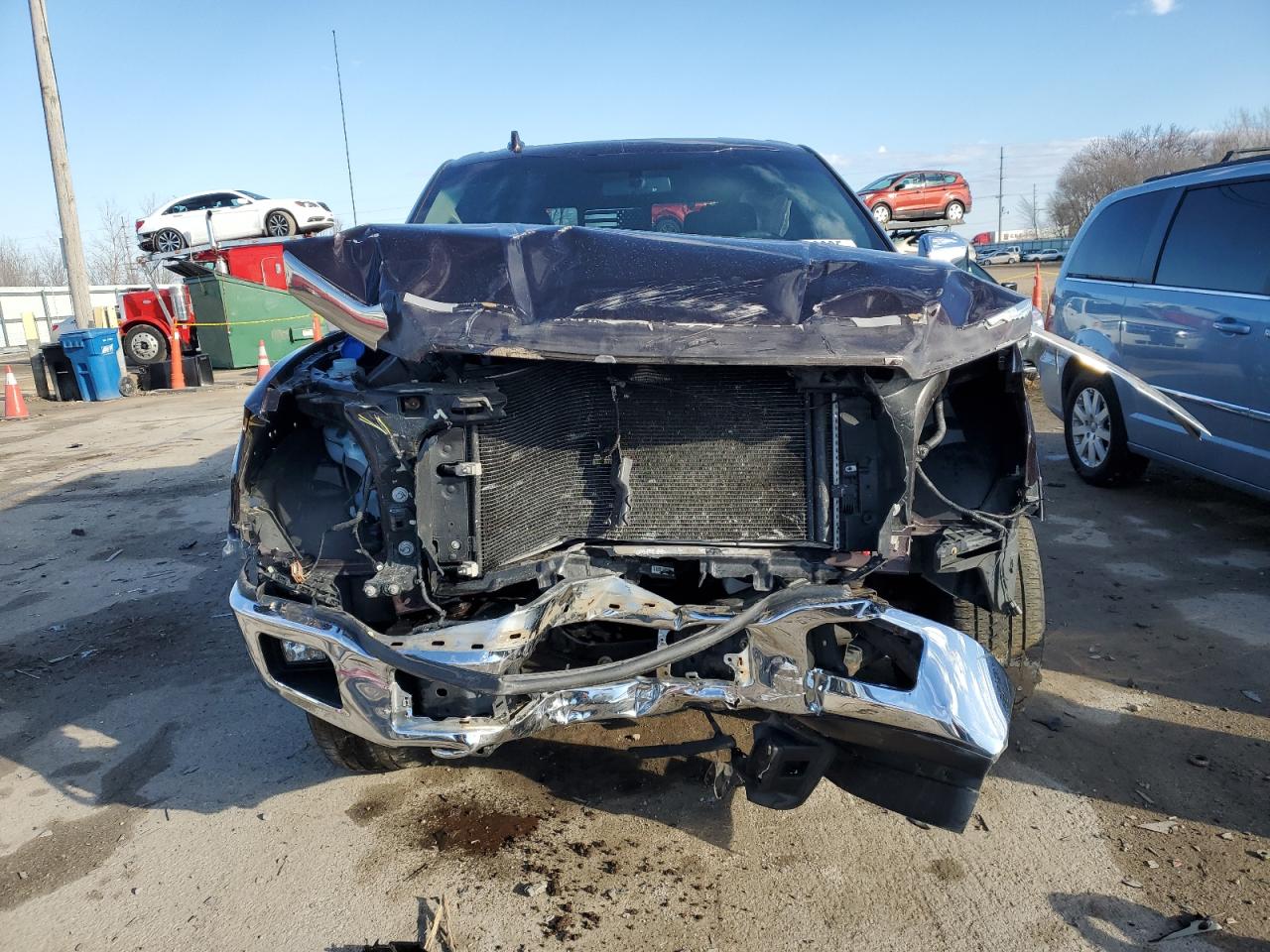 2018 Ford F-150 VIN 1FTEW1E59JKD48822 Copart auction photo, front end damage thumbnail 5