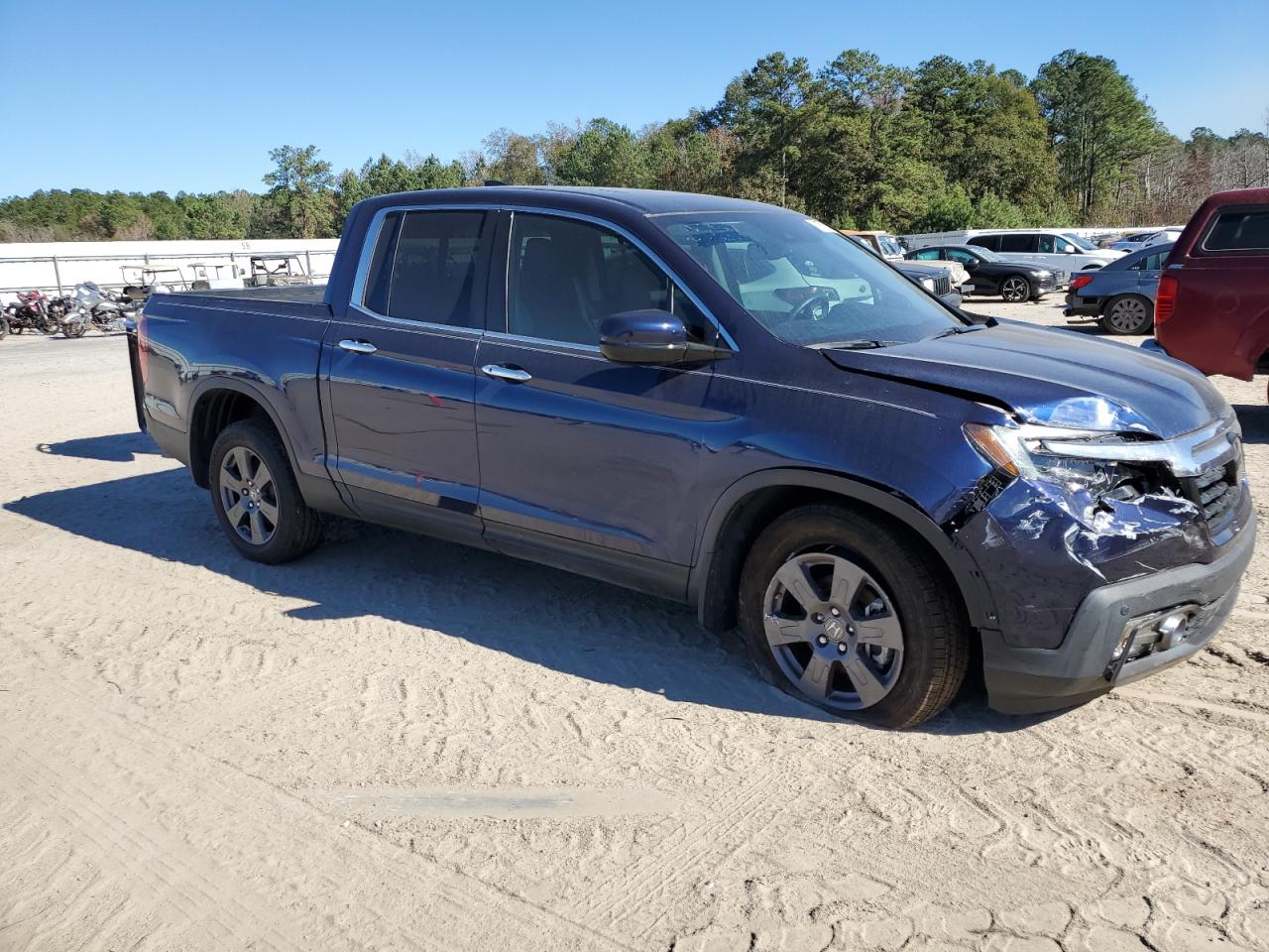2020 Honda Ridgeline VIN 5FPYK3F71LB015025 Copart auction photo, front end damage thumbnail 4