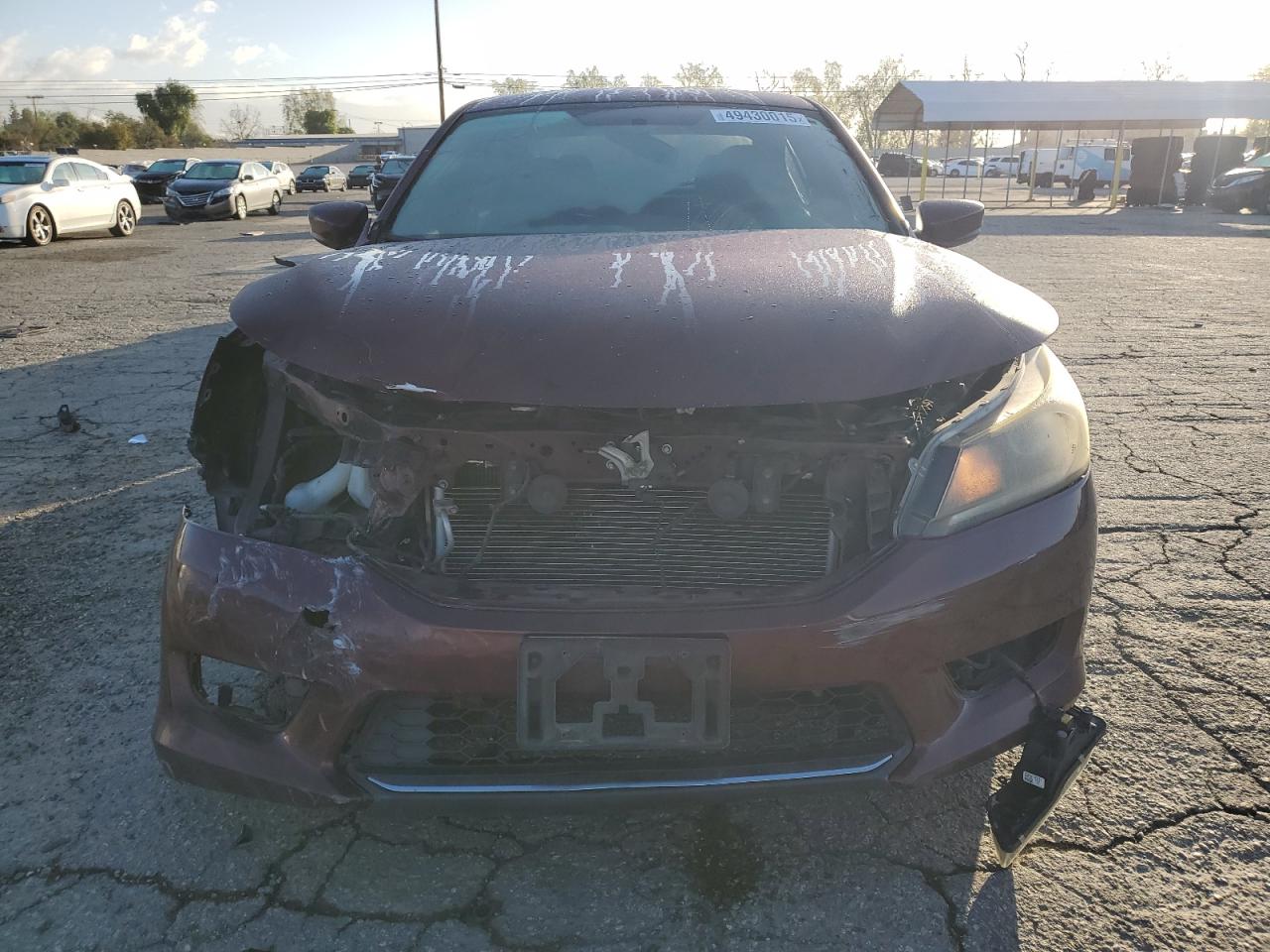 2015 Honda Accord VIN 1HGCR2F51FA114255 Copart auction photo, front end / side damage thumbnail 5