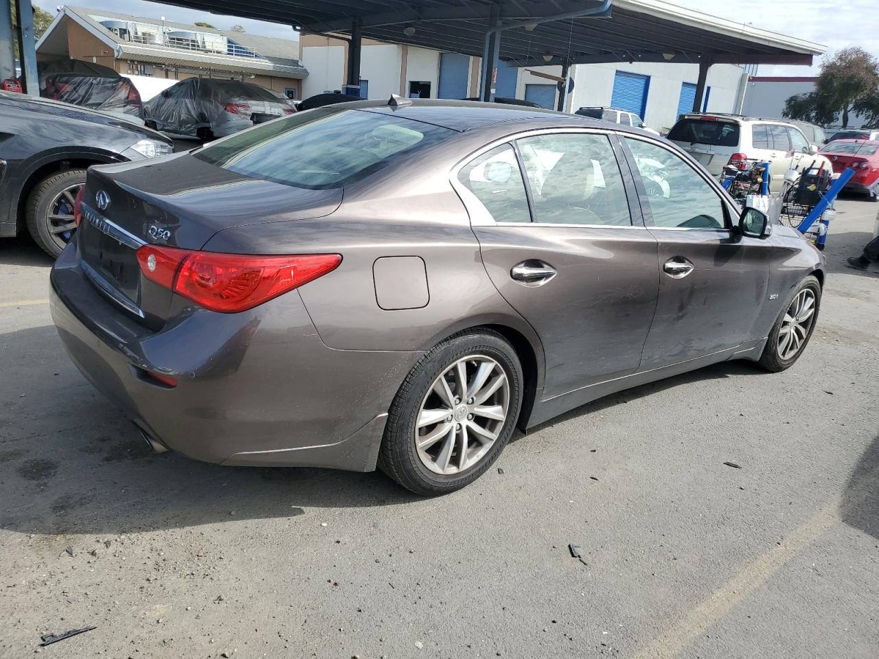 2016 Infiniti Q50 VIN JN1EV7AP7GM301186 Copart auction photo, front end damage thumbnail 3