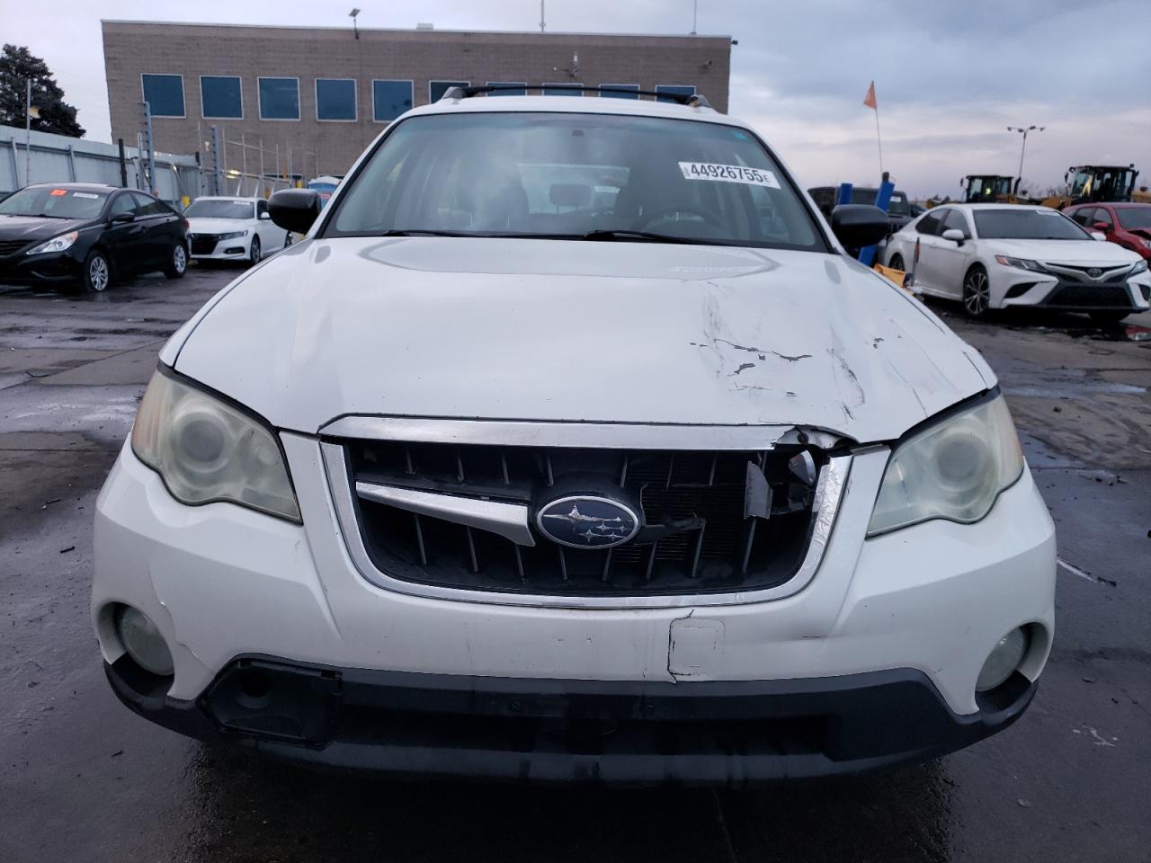 2008 Subaru Outback VIN 4S4BP61C987324126 Copart auction photo, front end / hail damage thumbnail 5
