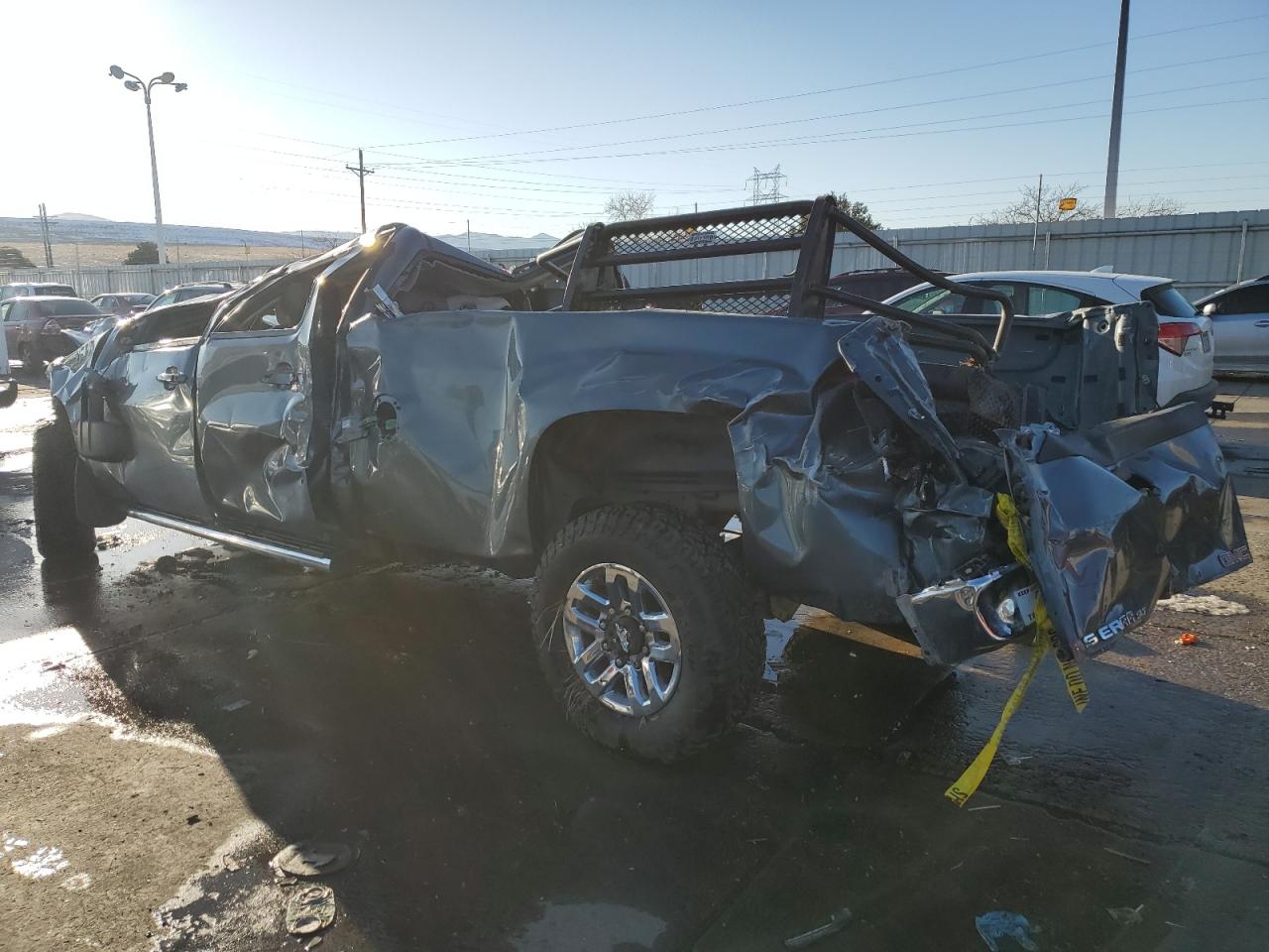 2014 GMC Sierra VIN 1GT121E88EF189908 Copart auction photo, rollover damage thumbnail 2