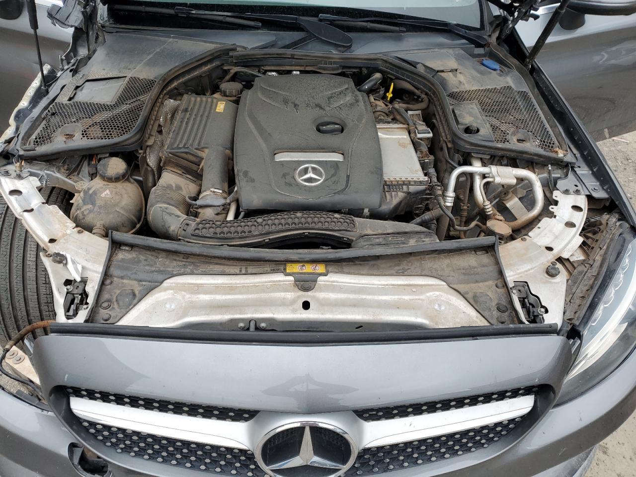 2017 Mercedes-Benz C-klasse VIN WDDWJ4KB7HF412685 Copart auction photo, front end / side damage thumbnail 11