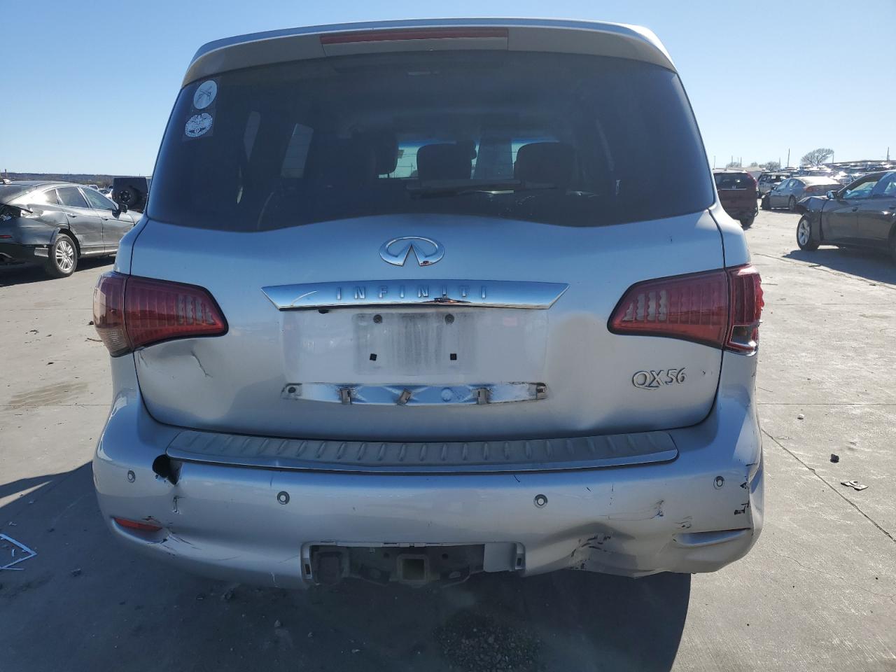 2013 Infiniti QX56 VIN JN8AZ2NC9D9350547 Copart auction photo, front end / rear end damage thumbnail 6