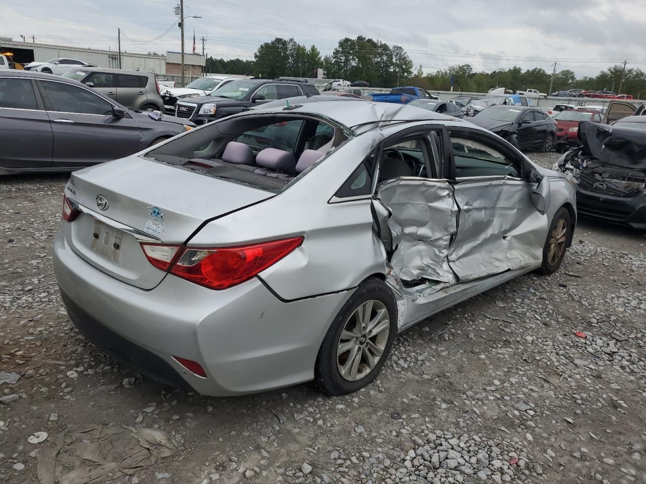 2014 Hyundai Sonata VIN 5NPEB4AC1EH938793 Copart auction photo, side damage thumbnail 3