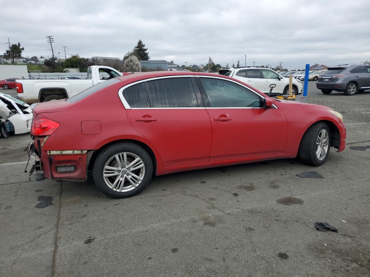 2010 Infiniti G VIN JN1CV6AP1AM407433 Copart auction photo, rear end / vandalism damage thumbnail 3