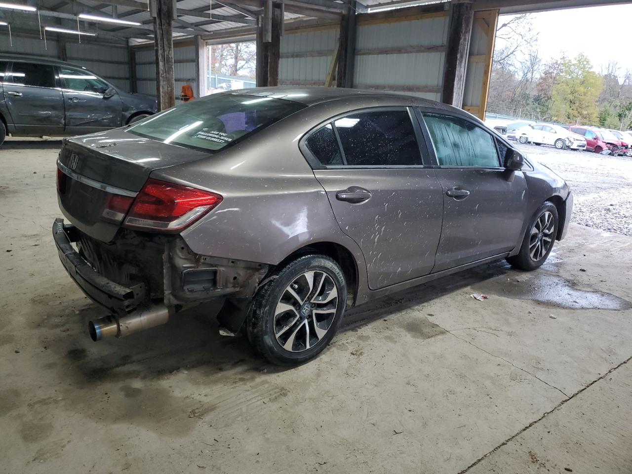 2013 Honda Civic VIN 2HGFB2F93DH537468 Copart auction photo, all over damage thumbnail 3