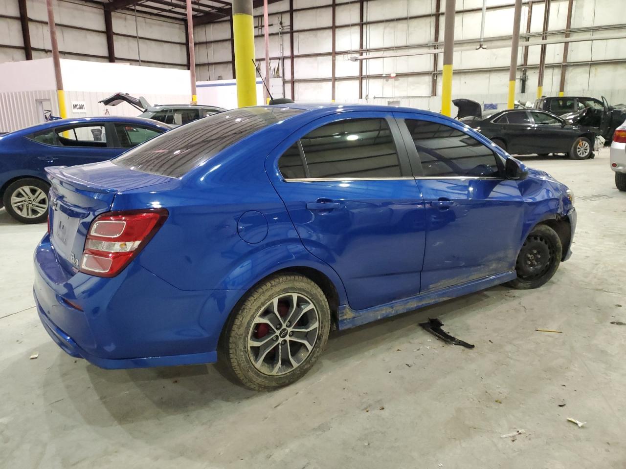 2019 Chevrolet Sonic VIN 1G1JD5SBXK4149119 Copart auction photo, side damage thumbnail 3