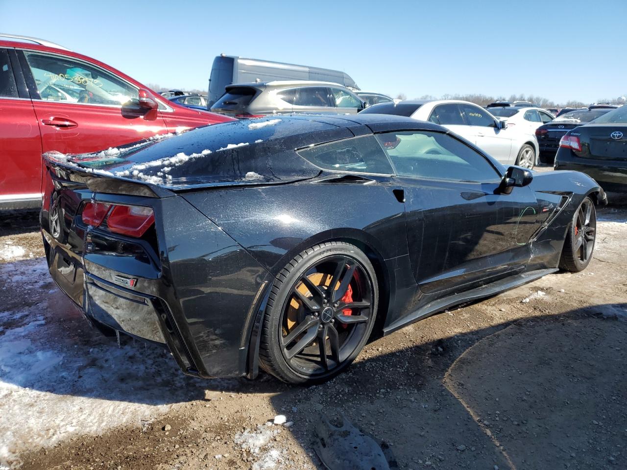 2014 Chevrolet Corvette VIN 1G1YK2D7XE5117409 Copart auction photo, front end / undercarriage damage thumbnail 3