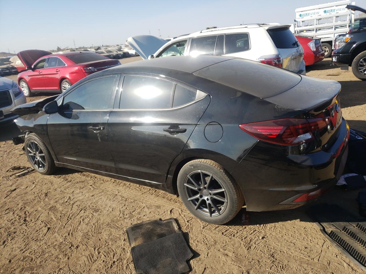 2019 Hyundai Elantra VIN 5NPD74LF7KH419361 Copart auction photo, front end / side damage thumbnail 2
