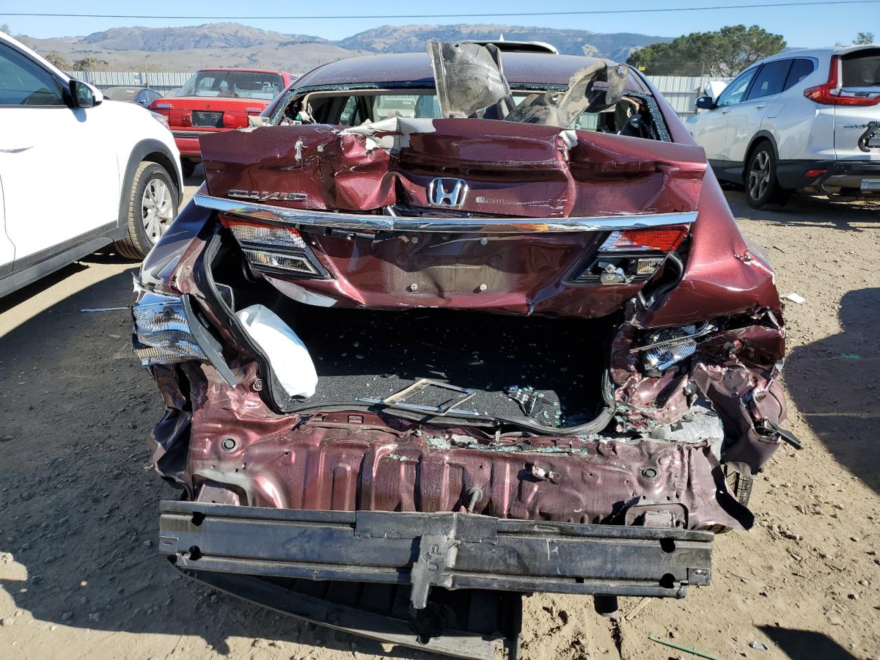 2015 Honda Civic VIN 19XFB2F92FE288495 Copart auction photo, all over damage thumbnail 6