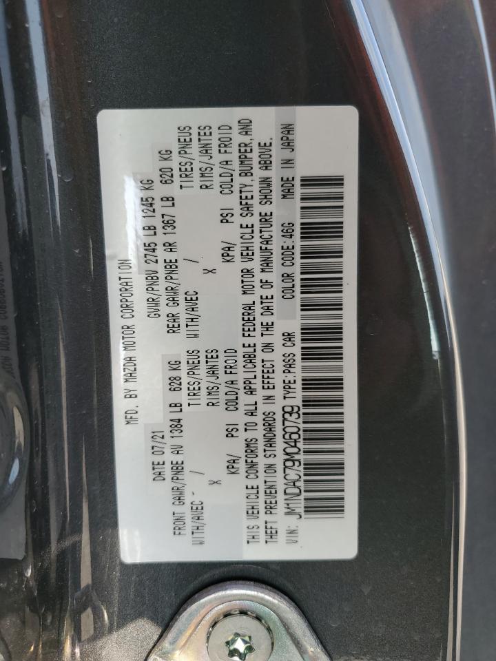 2021 Mazda MX-5 VIN JM1NDAC79M0460739 Copart auction photo, front end / minor dent/scratches damage thumbnail 12