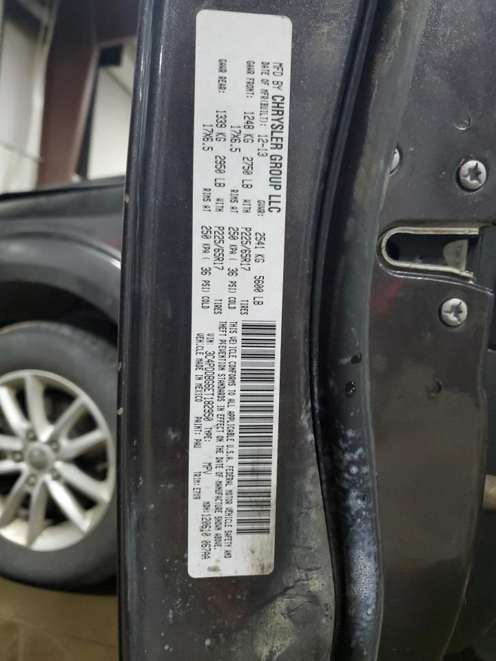 2014 Dodge Journey VIN 3C4PDDBG6ET182950 Copart auction photo, front end damage thumbnail 13
